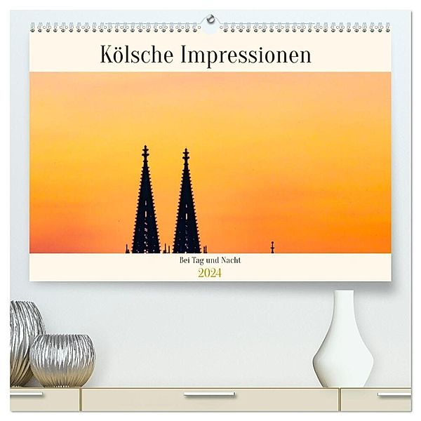 Kölsche Impressionen bei Tag und Nacht (hochwertiger Premium Wandkalender 2024 DIN A2 quer), Kunstdruck in Hochglanz, ellenlichtenheldt