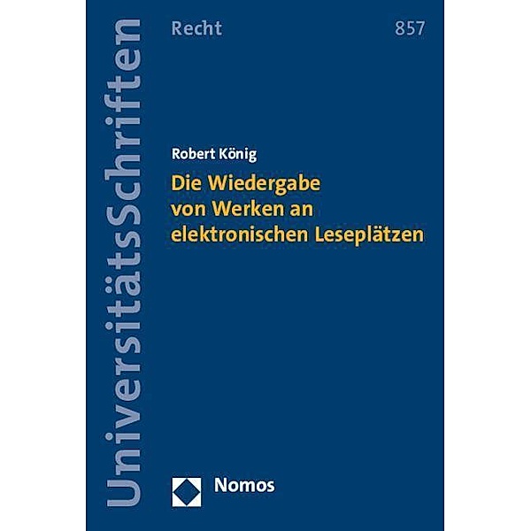 König, R: Wiedergabe von Werken an elektr. Leseplätzen, Robert König