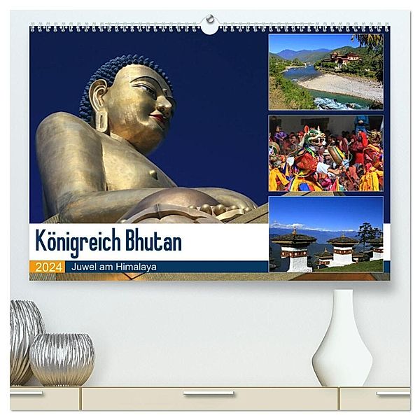 Königreich Bhutan - Juwel am Himalaya (hochwertiger Premium Wandkalender 2024 DIN A2 quer), Kunstdruck in Hochglanz, Michael Herzog