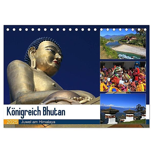 Königreich Bhutan - Juwel am Himalaya (Tischkalender 2025 DIN A5 quer), CALVENDO Monatskalender, Calvendo, Michael Herzog