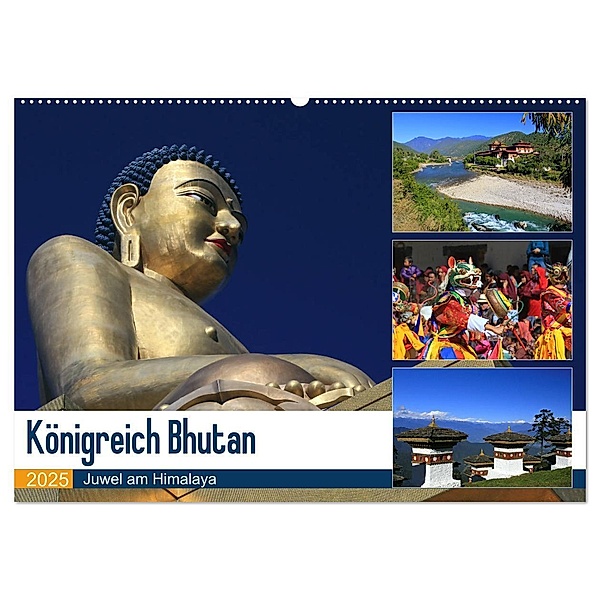 Königreich Bhutan - Juwel am Himalaya (Wandkalender 2025 DIN A2 quer), CALVENDO Monatskalender, Calvendo, Michael Herzog