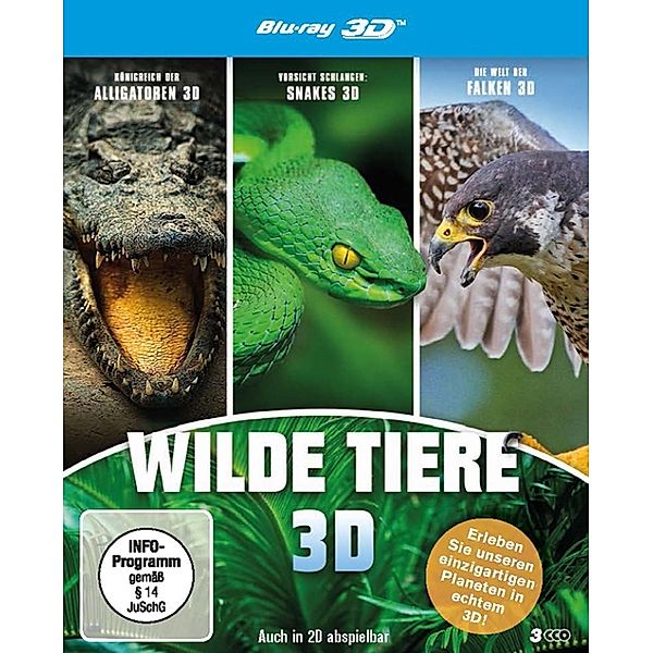 Königreich der Alligatoren, Vorsicht: Schlangen - Snakes 3D, Welt der Falken, Diverse Interpreten