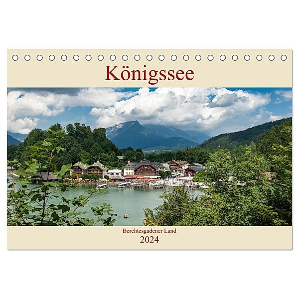 Königssee - Berchtesgadener Land (Tischkalender 2024 DIN A5 quer), CALVENDO Monatskalender, Heinz Pompsch