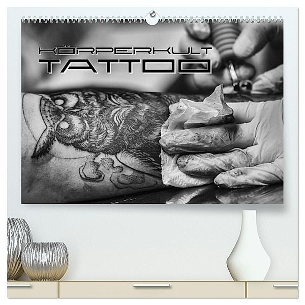 Körperkult Tattoo (hochwertiger Premium Wandkalender 2024 DIN A2 quer), Kunstdruck in Hochglanz, Renate Bleicher