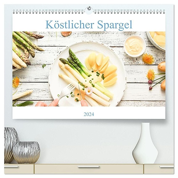 Köstlicher Spargel (hochwertiger Premium Wandkalender 2024 DIN A2 quer), Kunstdruck in Hochglanz, EFLStudioArt