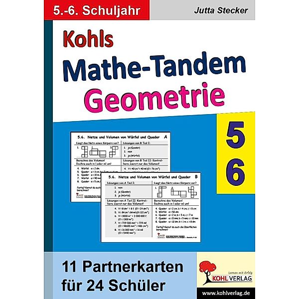 Kohls Mathe-Tandem - Geometrie, 5.-6. Schuljahr, Jutta Stecker