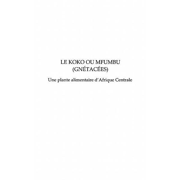 Koko ou mfumbu / Hors-collection, Jean-Charles Rafoni