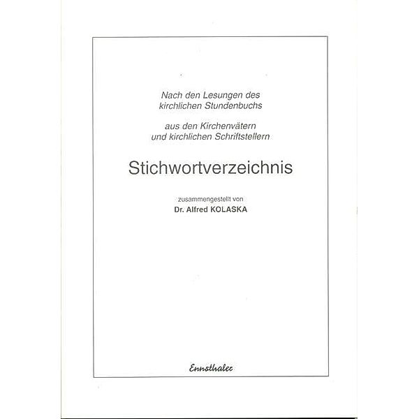 Kolaska, A: Stichwortverzeichnis, Alfred Kolaska