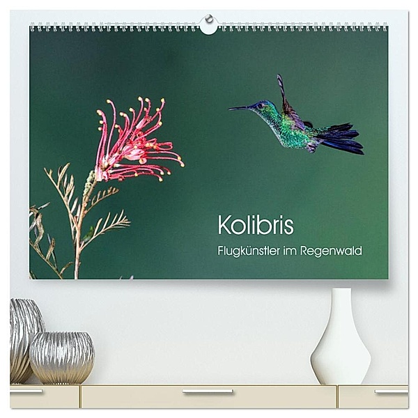 Kolibris - Flugkünstler im Regenwald (hochwertiger Premium Wandkalender 2025 DIN A2 quer), Kunstdruck in Hochglanz, Calvendo, David Oberholzer