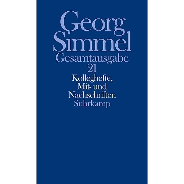 Kolleghefte, Mit- und Nachschriften, Georg Simmel