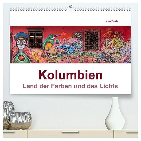 Kolumbien - Land der Farben und des Lichts (hochwertiger Premium Wandkalender 2024 DIN A2 quer), Kunstdruck in Hochglanz, www.kolumbien-impressionen.de, U boeTtchEr