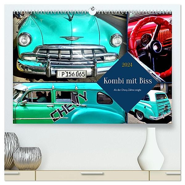 Kombi mit Biss - Als der Chevy Zähne zeigte (hochwertiger Premium Wandkalender 2024 DIN A2 quer), Kunstdruck in Hochglanz, Henning von Löwis of Menar