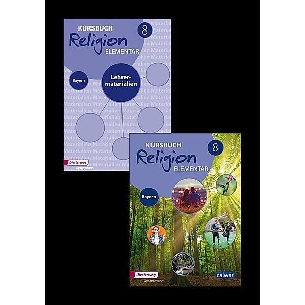 Kombi-Paket: Kursbuch Religion Elementar 8 - Ausgabe 2017 für Bayern. Schulbuch 8 und Lehrermaterial 8