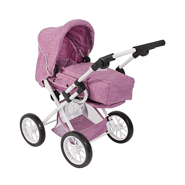 Kombi-Puppenwagen LENI in pink melange kaufen | tausendkind.de