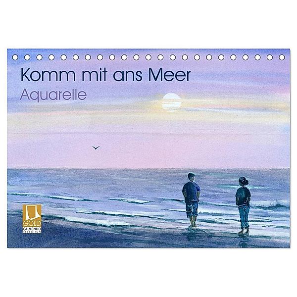 Komm mit ans Meer - Aquarelle (Tischkalender 2024 DIN A5 quer), CALVENDO Monatskalender, Jitka Krause