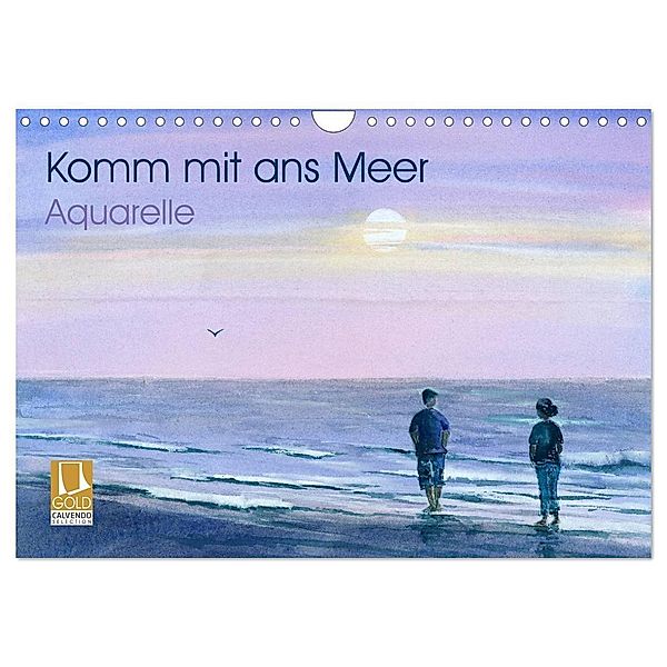 Komm mit ans Meer - Aquarelle (Wandkalender 2024 DIN A4 quer), CALVENDO Monatskalender, Jitka Krause