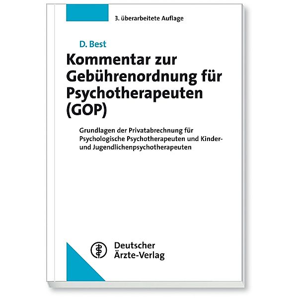 Kommentar zur Gebührenordnung für Psychotherapeuten (GOP), Dieter Best