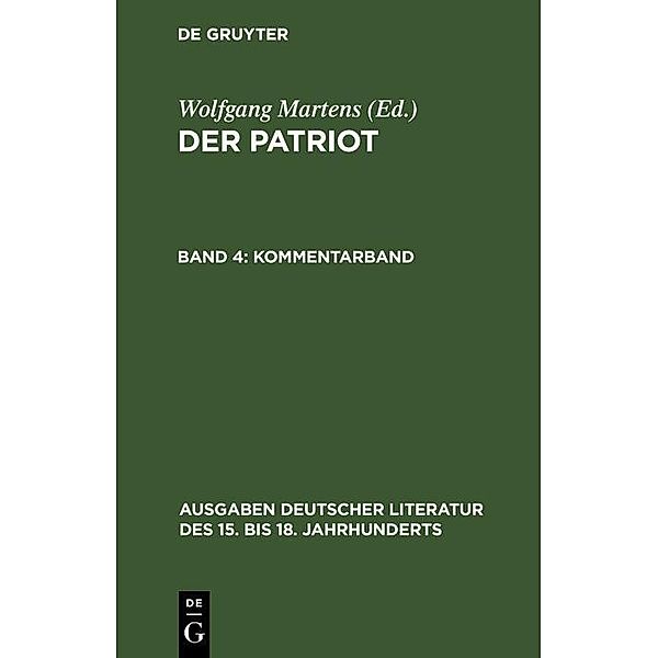 Kommentarband / Ausgaben deutscher Literatur des 15. bis 18. Jahrhunderts Bd.109