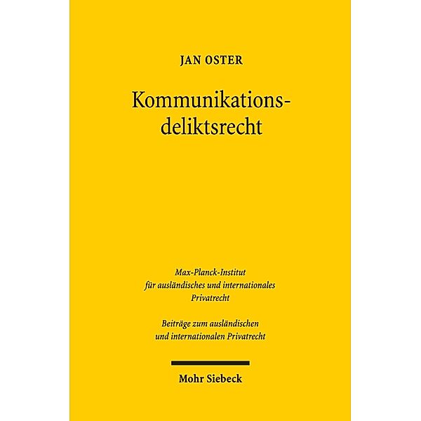 Kommunikationsdeliktsrecht, Jan Oster