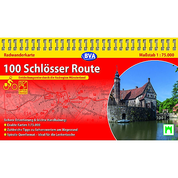 Kompakt-Spiralo BVA 100 Schlösser Route Radwanderkarte