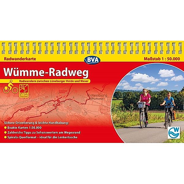 Kompakt-Spiralo BVA Wümme-Radweg, 1:50.000, mit GPS-Track Download