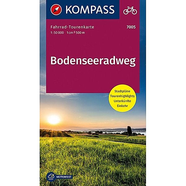 KOMPASS Fahrrad-Tourenkarte Bodenseeradweg 1:50.000