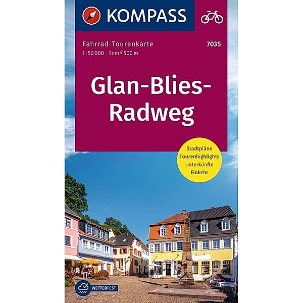 KOMPASS Fahrrad-Tourenkarte Glan-Blies-Radweg 1:50.000
