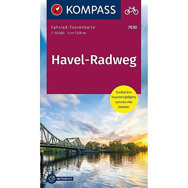 KOMPASS Fahrrad-Tourenkarte Havel-Radweg 1:50.000
