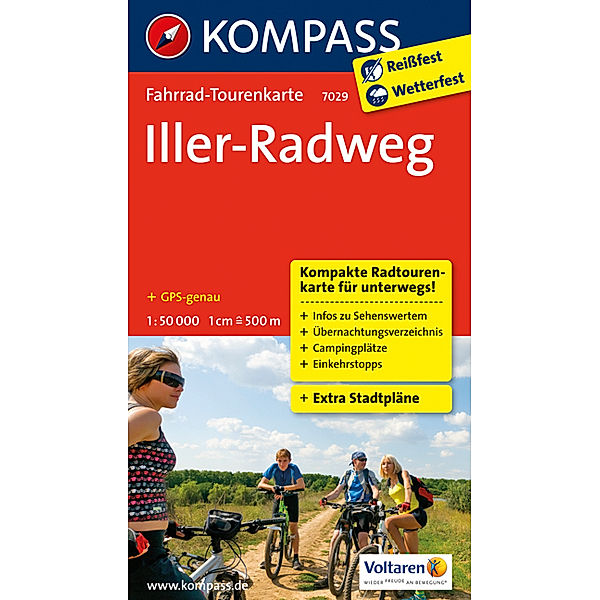 KOMPASS Fahrrad-Tourenkarte Iller-Radweg