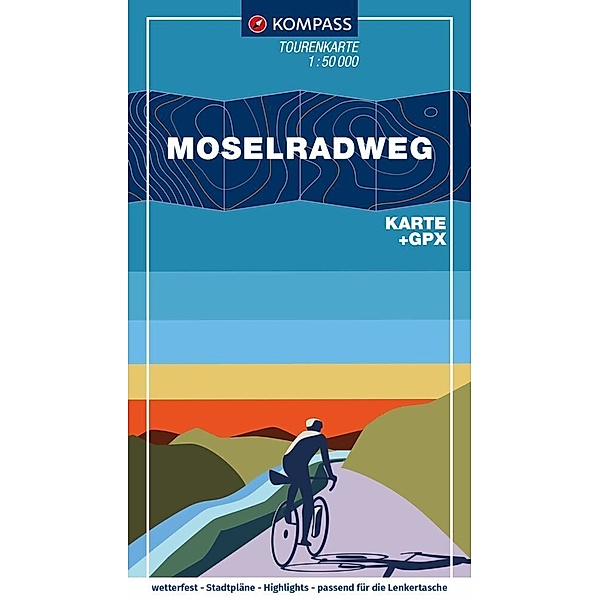 KOMPASS Fahrrad-Tourenkarte Moselradweg 1:50.000