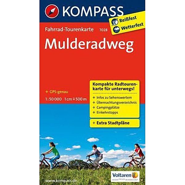 Kompass Fahrrad-Tourenkarte Mulderadweg