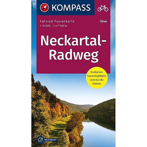 KOMPASS Fahrrad-Tourenkarte Neckartal-Radweg 1:50.000