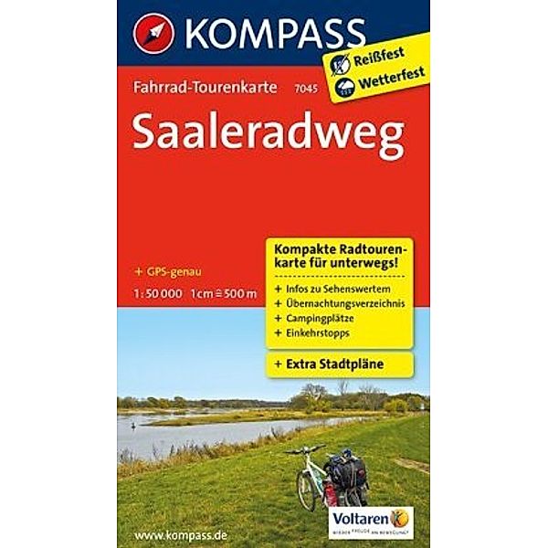 Kompass Fahrrad-Tourenkarte Saaleradweg