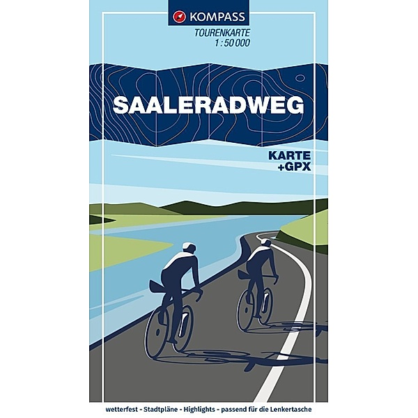 KOMPASS Fahrrad-Tourenkarte Saaleradweg - Von Münchberg nach Schönebeck (Elbe) 1:50.000