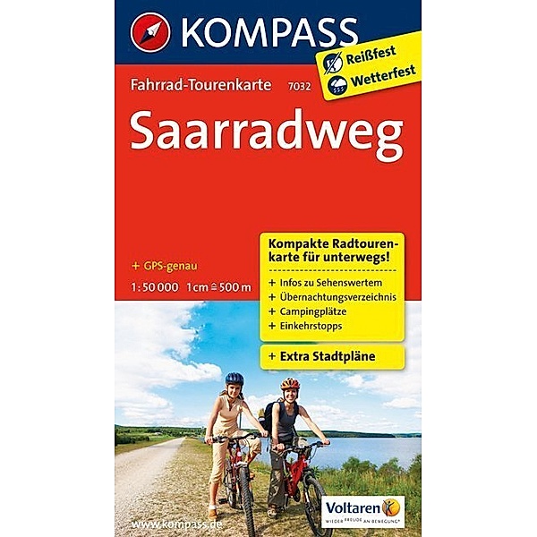 KOMPASS Fahrrad-Tourenkarte Saarradweg