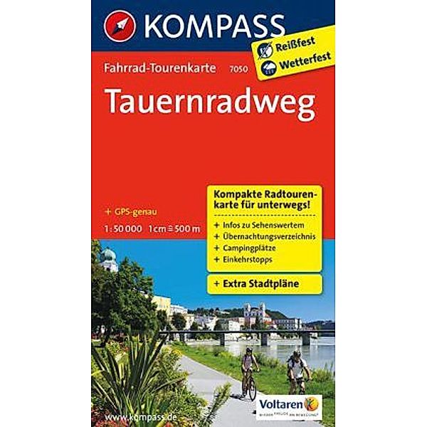 Kompass Fahrrad-Tourenkarte Tauernradweg