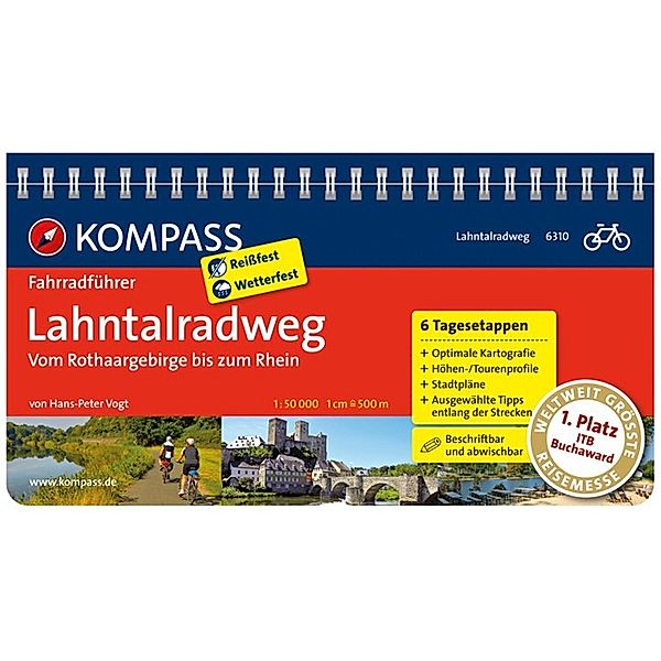 KOMPASS Fahrradführer Lahntalradweg, Vom Rothaargebirge bis zum Rhein, Hans-Peter Vogt