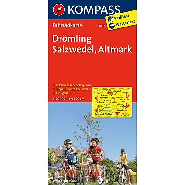 KOMPASS Fahrradkarte 3037 Drömling - Salzwedel - Altmark 1:70.000