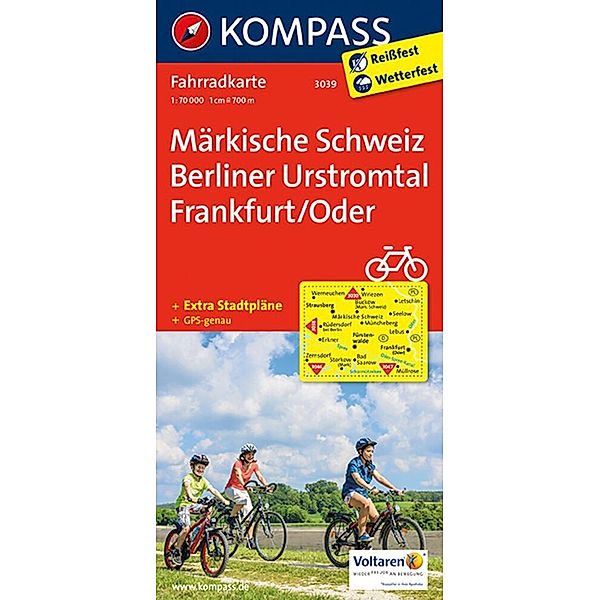 KOMPASS Fahrradkarte 3039 Märkische Schweiz - Berliner Urstromtal - Frankfurt/Oder 1:70.000