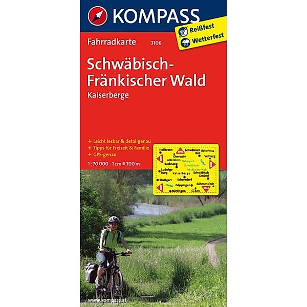 KOMPASS Fahrradkarte 3106 Schwäbisch-Fränkischer Wald - Kaiserberge 1:70.000