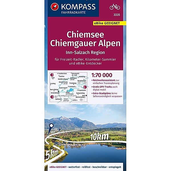 KOMPASS Fahrradkarte 3335 Chiemsee - Chiemgauer Alpen 1:70.000