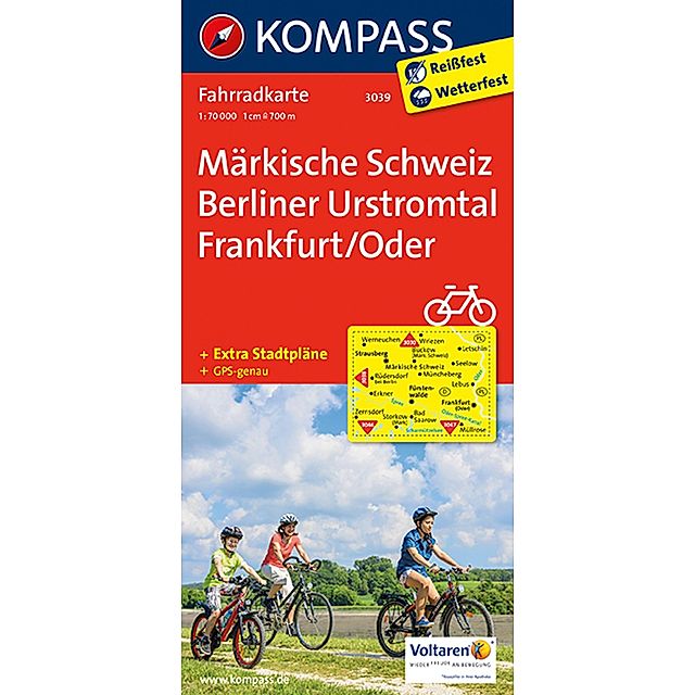 Kompass Fahrradkarten: KOMPASS Fahrradkarte 3039 Märkische Schweiz -  Berliner Urstromtal - Frankfurt Oder, 1:70000 Buch jetzt online bei  Weltbild.ch bestellen