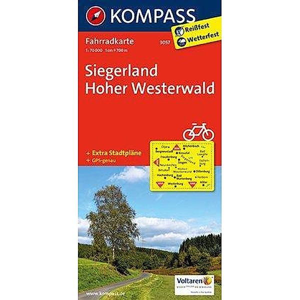 Kompass Fahrradkarten: Kompass Fahrradkarte Siegerland, Hoher Westerwald