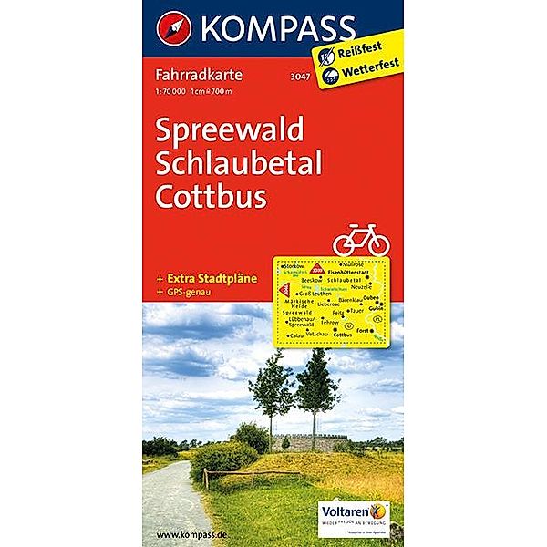 Kompass Fahrradkarten: KOMPASS Fahrradkarte Spreewald - Schlaubetal - Cottbus