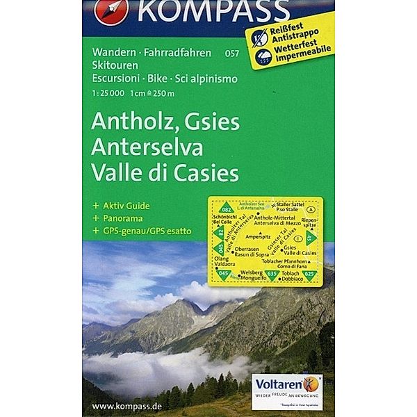 Kompass Karte Antholz, Gsies / Anterselva, Valle di Casies