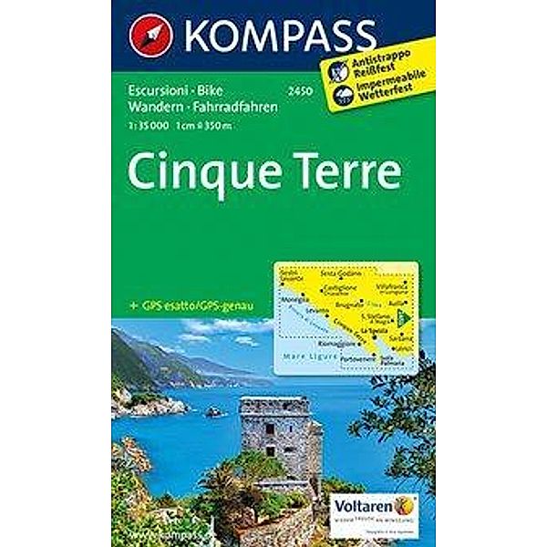 Kompass Karte Cinque Terre