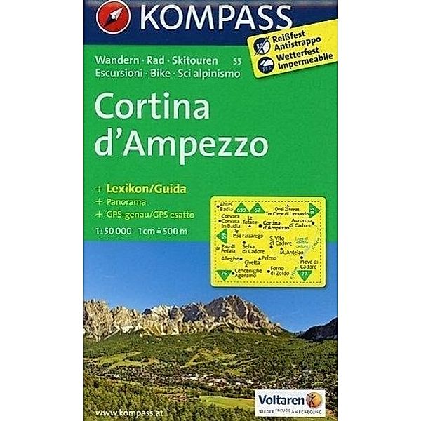 Kompass Karte Cortina d' Ampezzo