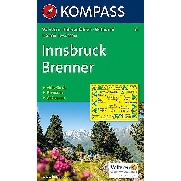 Kompass Karte Innsbruck, Brenner