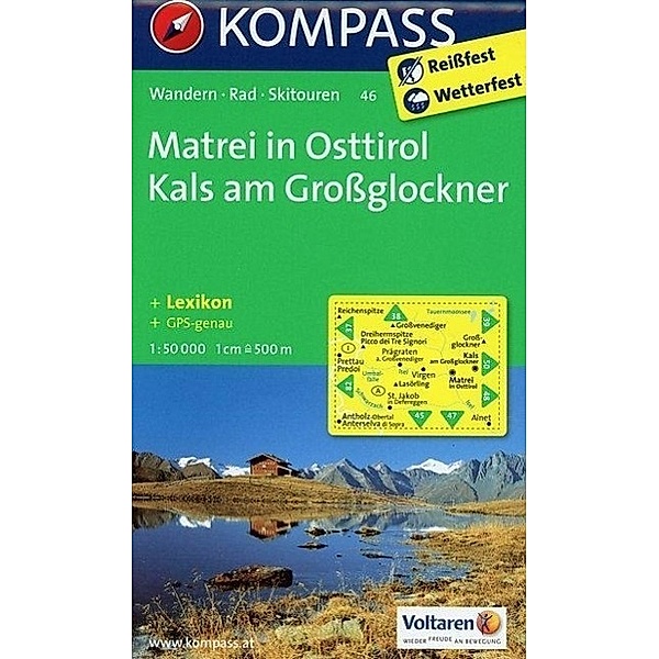 Kompass Karte Matrei in Osttirol, Kals am Großglockner