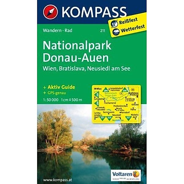 Kompass Karte Nationalpark Donau-Auen